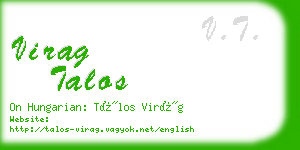 virag talos business card